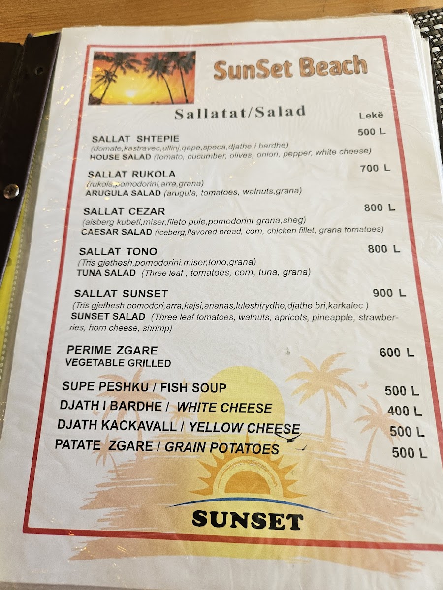 Menu Bar Pizzeria Sunset-3